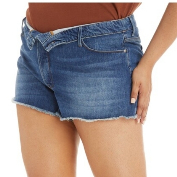 Good American Cut-off Fold Over Waistband Jeans - Picture 14 of 15